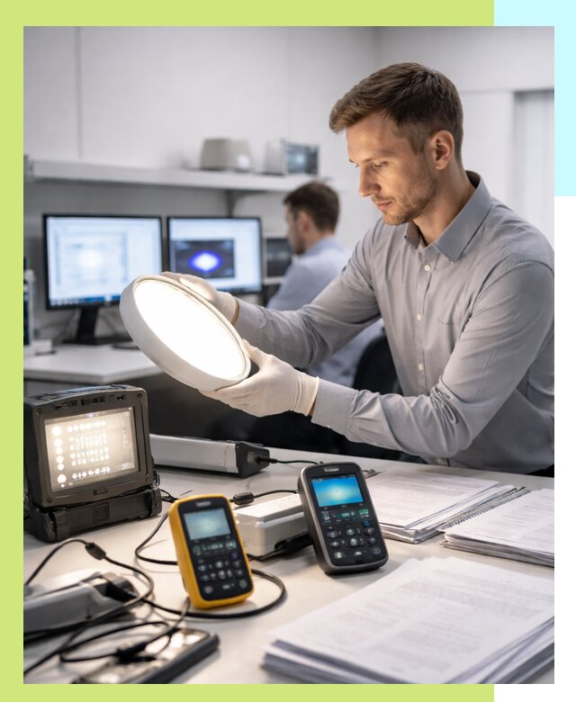 Сертификация светильников в Дзержинске: испытания и оформление