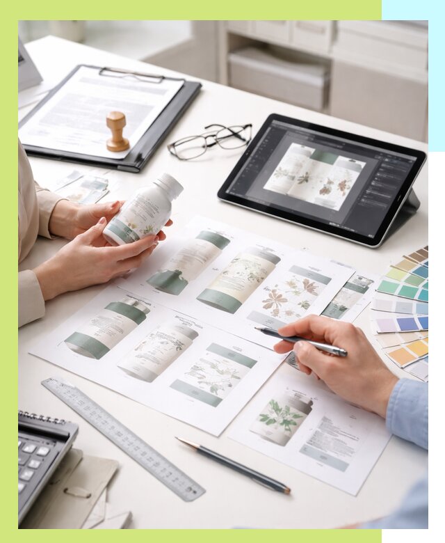 Профессиональная разработка дизайна и текста этикетки продукции в Дзержинске